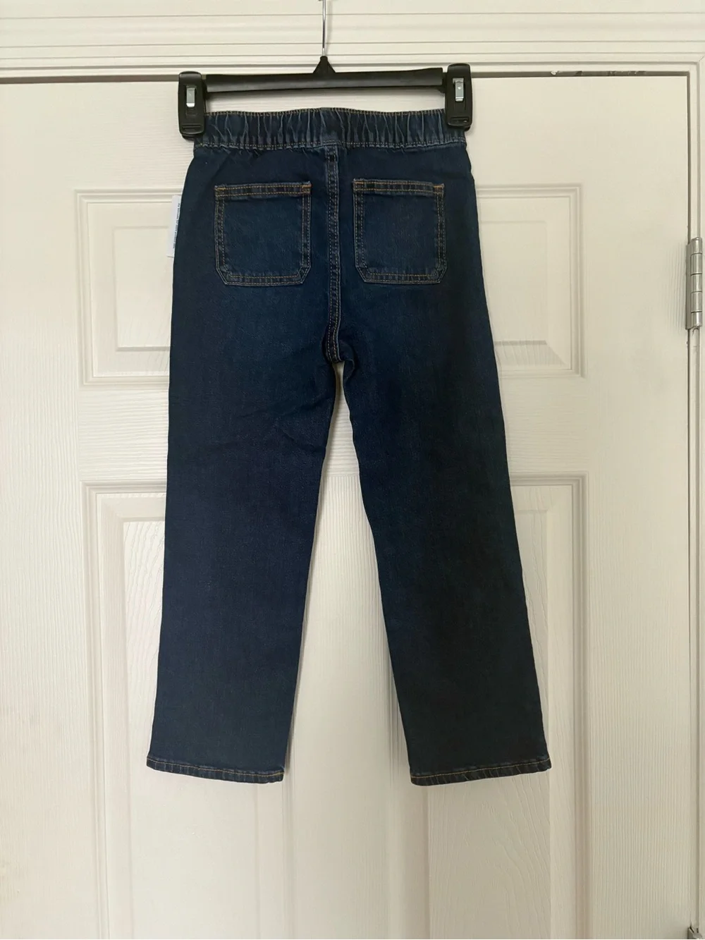 Old Navy Dark Denim Straight Jeans with Elastic Waist